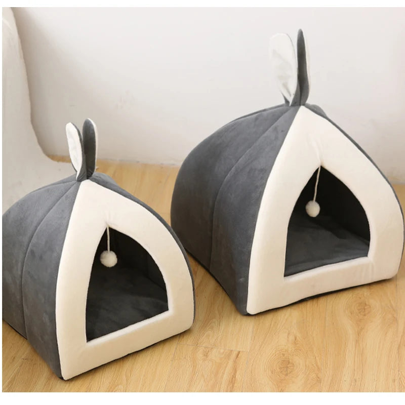 Cozy Collapsible Cat Cave Bed