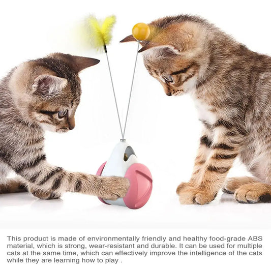 Electric Auto-Rotating Self-Play Feather Ball Cat Toy