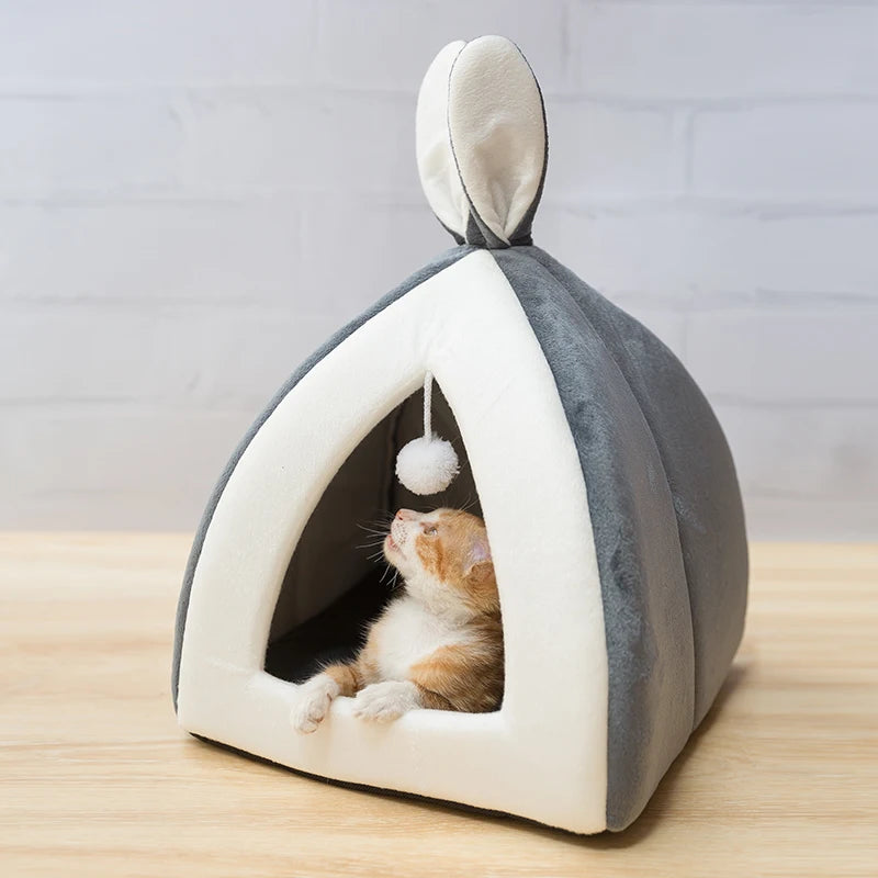 Cozy Collapsible Cat Cave Bed