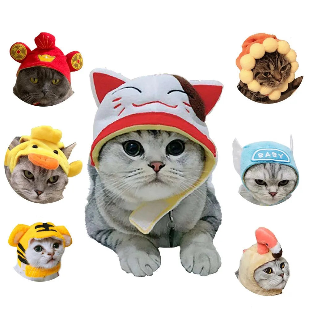 Adjustable Cotton Party Hat and Cap for Cats and Small Dogs