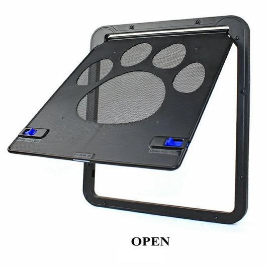 Safe and Easy Install Lockable Magnetic Screen Pet Door for Cats and Dogs