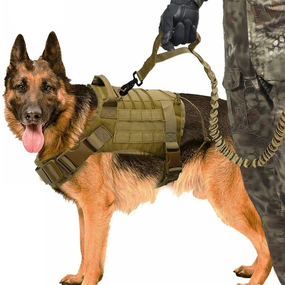 Tactical Breathable Military-Style 1000D Nylon Dog Vest Harness