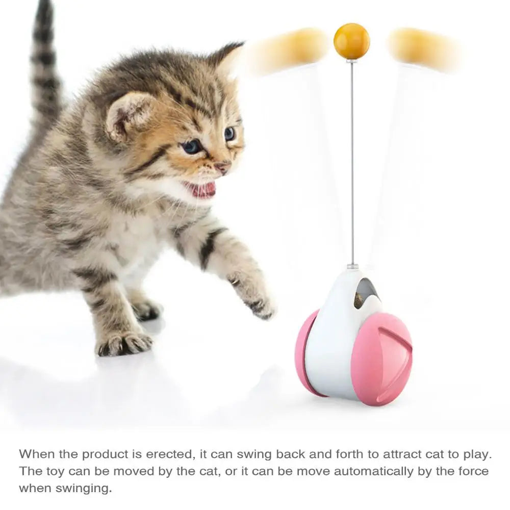 Auto-Rotating Feather Ball Cat Toy