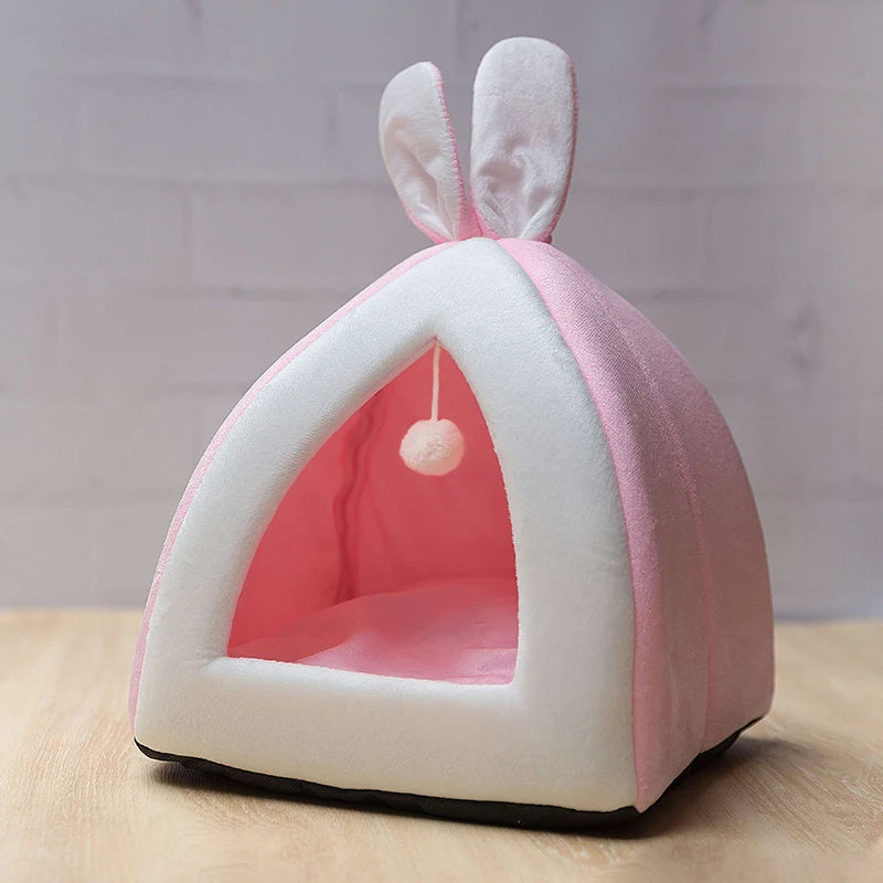Cozy Collapsible Cat Cave Bed
