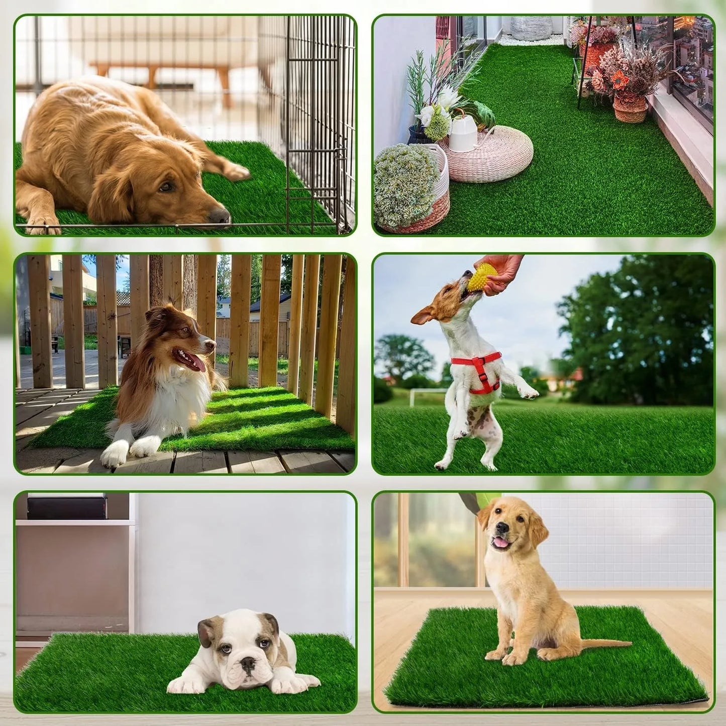 Dog Toilet Training Mat – Washable Grass-Simulation Pee Pad, Non-Slip