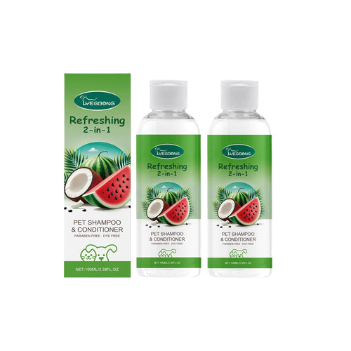 Hypoallergenic 2-in-1 Pet Shampoo & Conditioner – pH Balanced, Tear-Free, 100ml