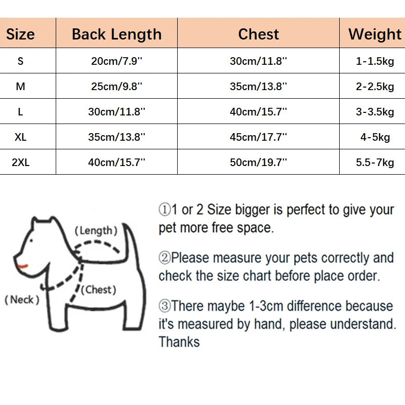 Soft Fleece Winter Pet Coat – Warm Clothes for Small Dogs & Cats, S–2XL