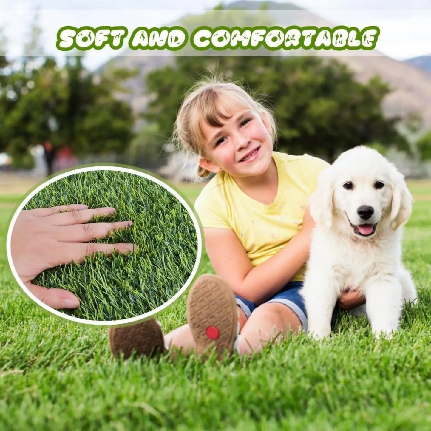 Dog Toilet Training Mat – Washable Grass-Simulation Pee Pad, Non-Slip