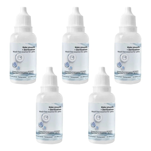 Leave-In Pet Hair Serum & Steam Brush Set – No-Rinse Grooming Essence for Cats & Dogs