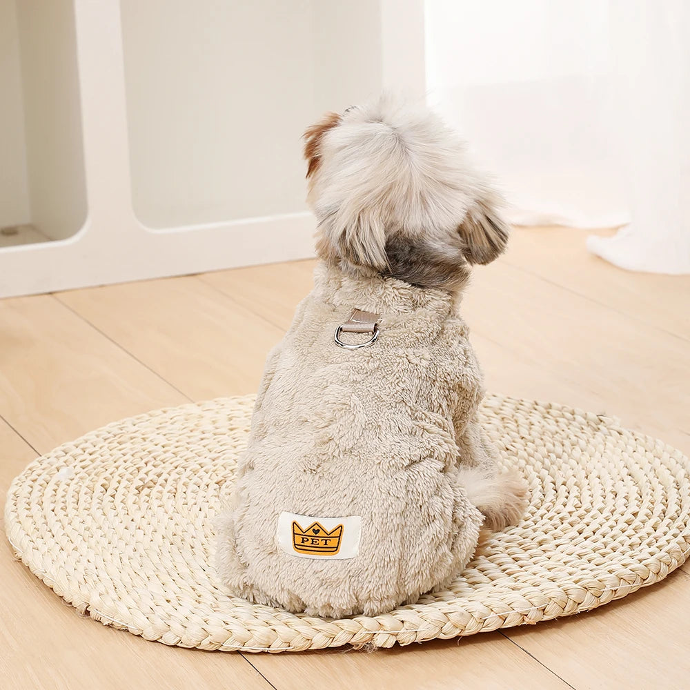 Fleece Pet Jumpsuit – Cozy Winter Clothes for Small Dogs & Cats, XS–XL