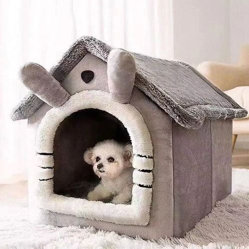 House Style Pet Bed for Small Dogs & Cats - All Season Removable