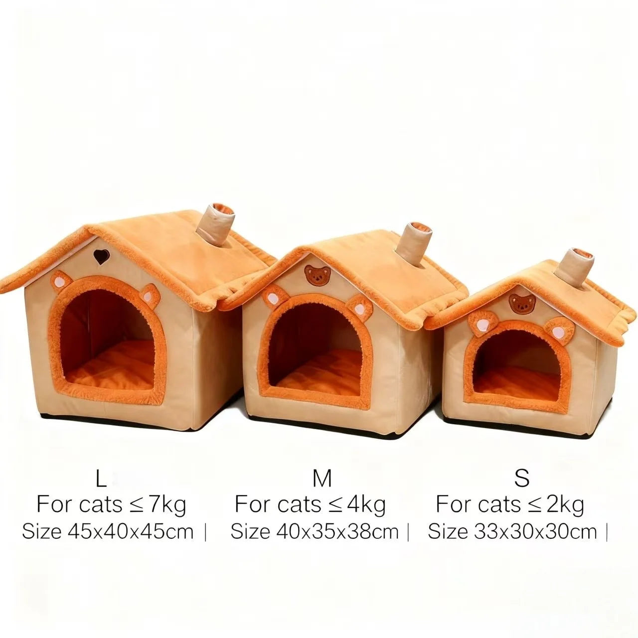 House Style Pet Bed for Small Dogs & Cats - All Season Removable
