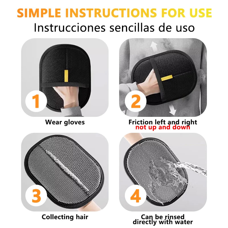 Double-Sided Anti-Static Pet Hair Removal Gloves