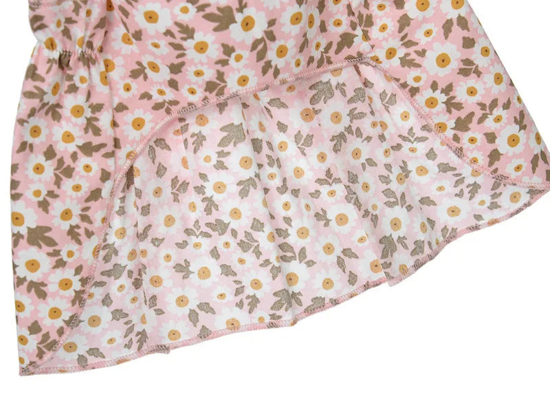 Romantic Summer Pet Dress – Cute Skirt for Small Dogs & Cats, Pink Floral