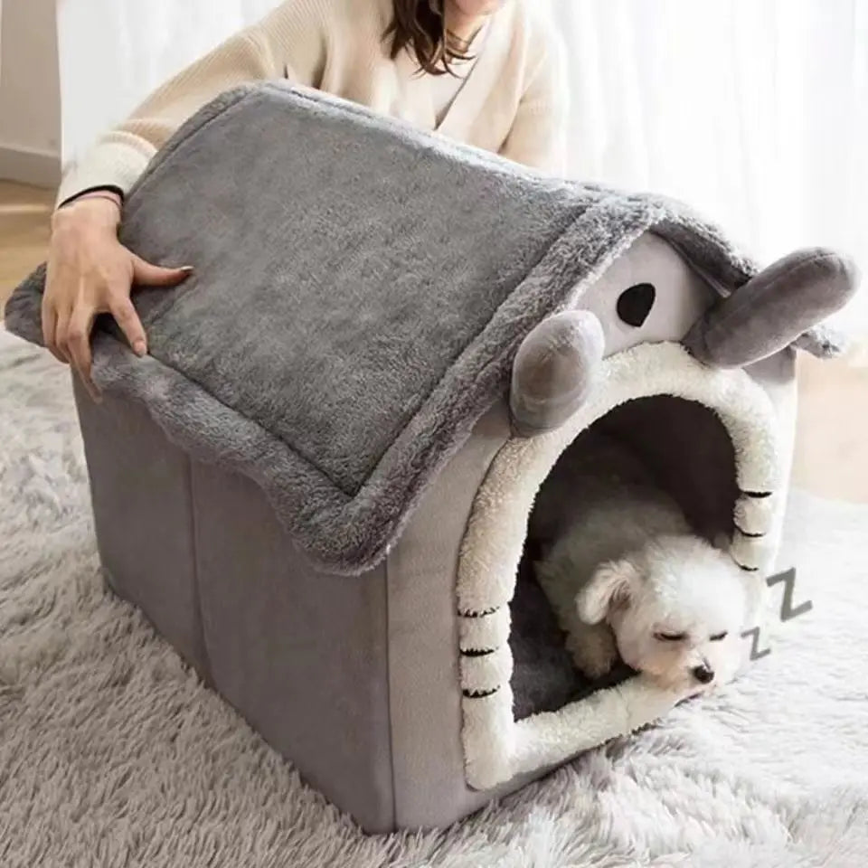 House Style Pet Bed for Small Dogs & Cats - All Season Removable