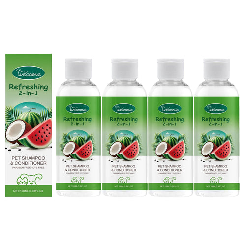 Hypoallergenic 2-in-1 Pet Shampoo & Conditioner – pH Balanced, Tear-Free, 100ml