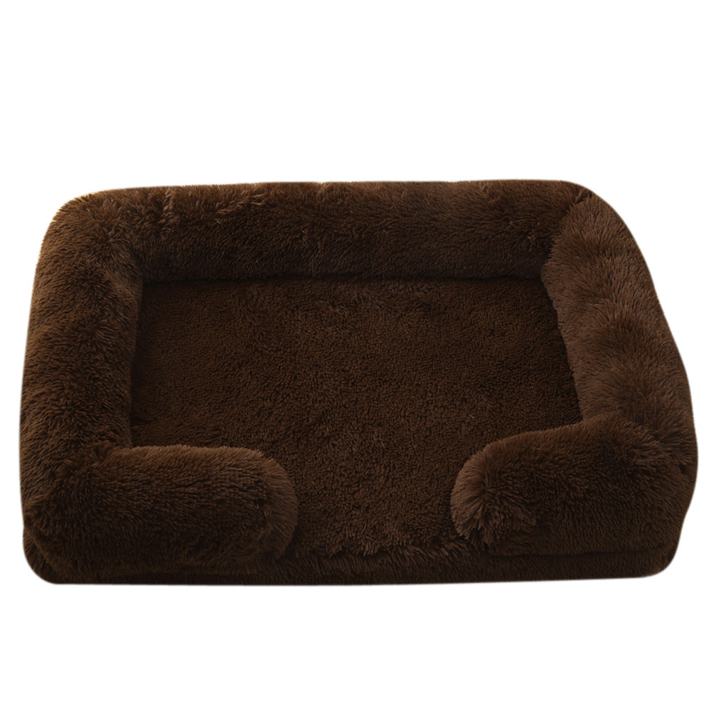 Calming Plush Rectangular Pet Bed