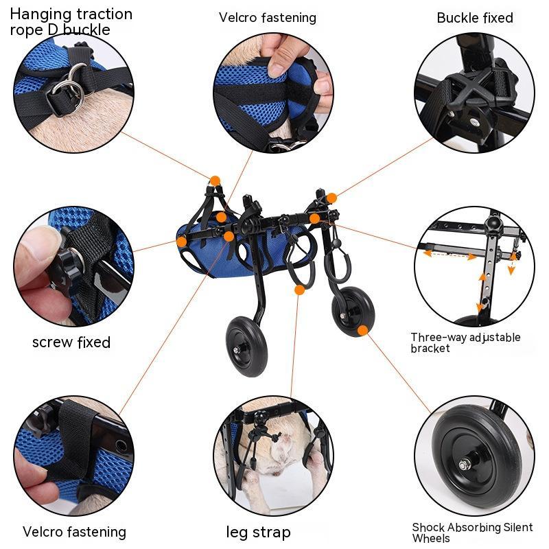 Aluminum Dog Wheelchair Scooter