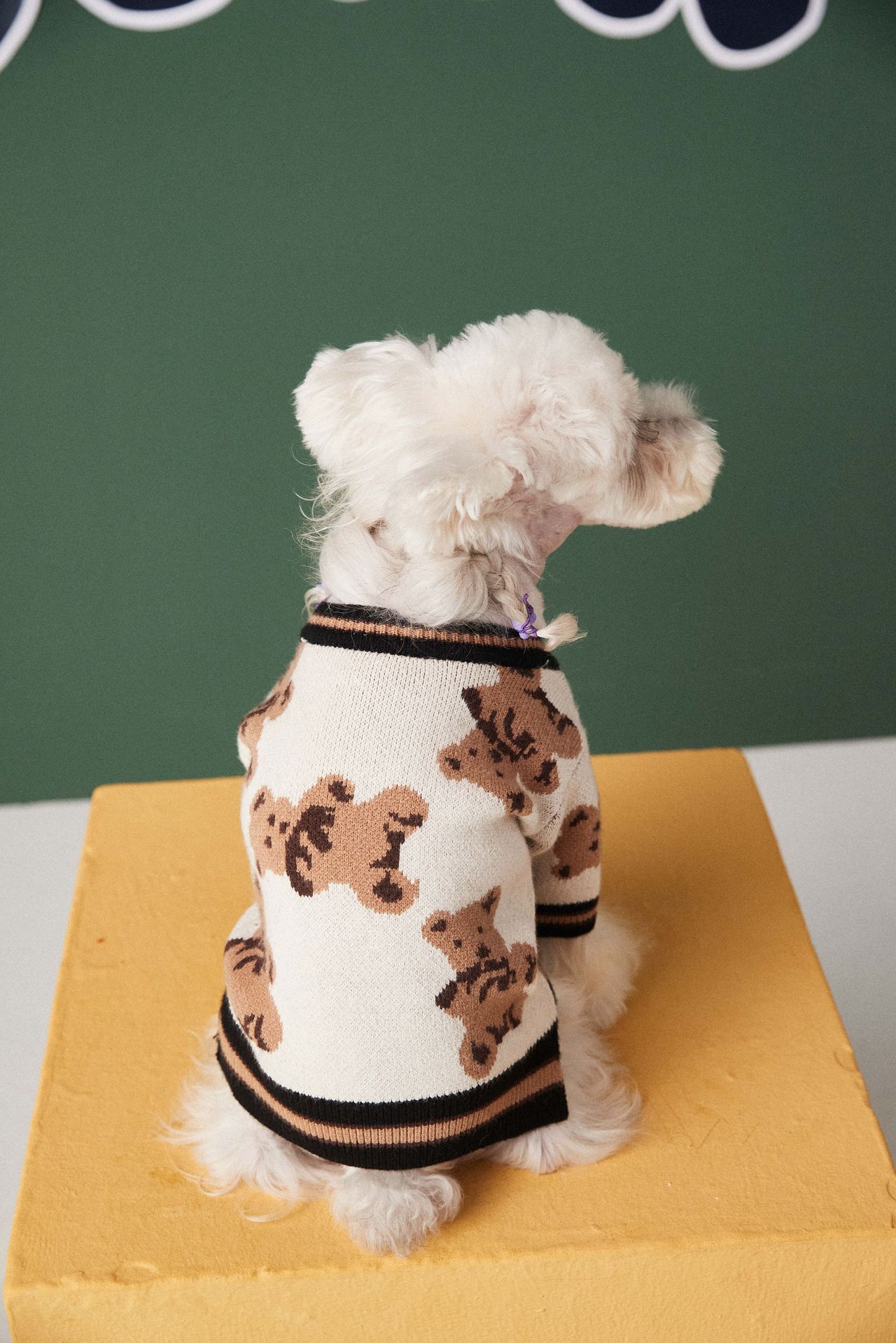 V-Neck Striped Pet Sweater Vest