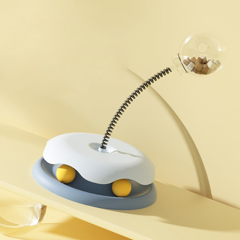 Cat Treat Turntable & Spring Ball Toy