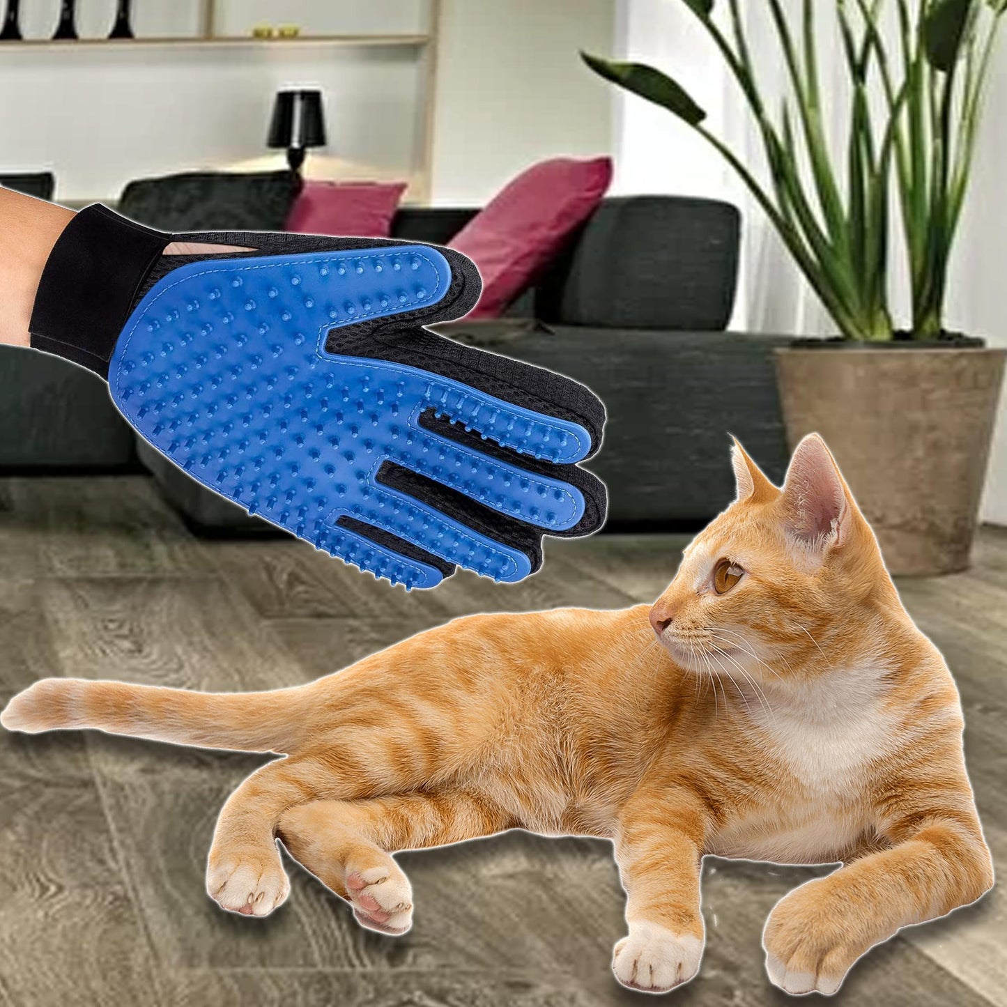 Deshedding Pet Grooming Gloves (Pair)