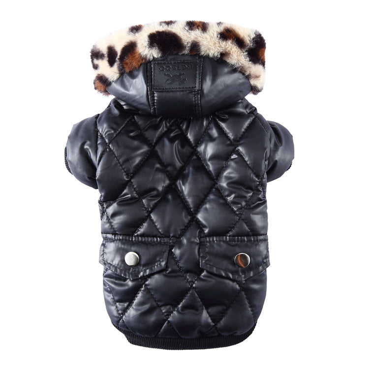 Fur Collar Fleece Dog Coat