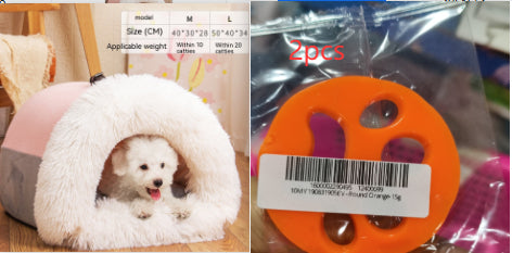 Ultra-Soft Long Fur Pet Nest Bed