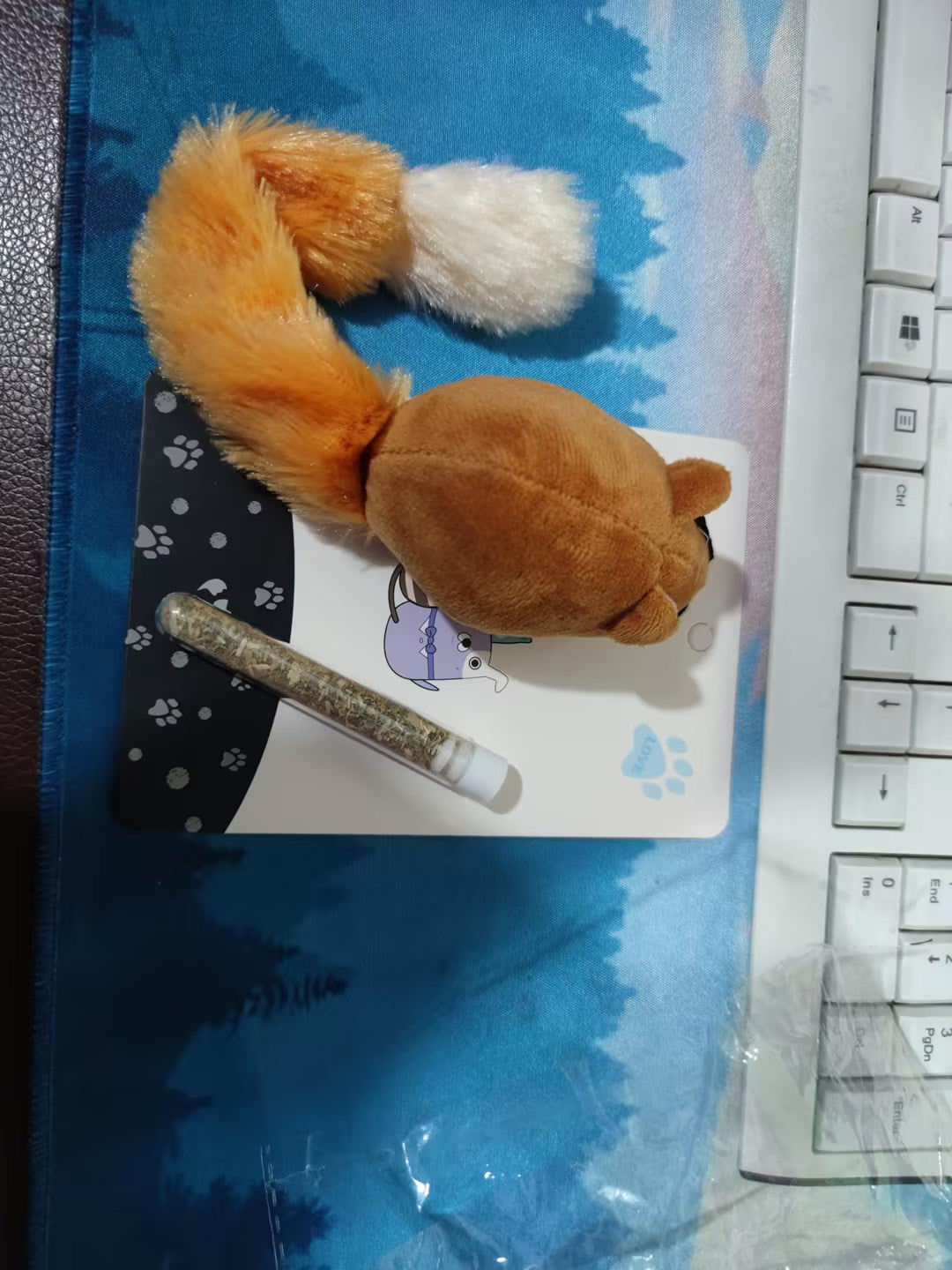 Crinkle Plush Mouse Cat Teaser Toy