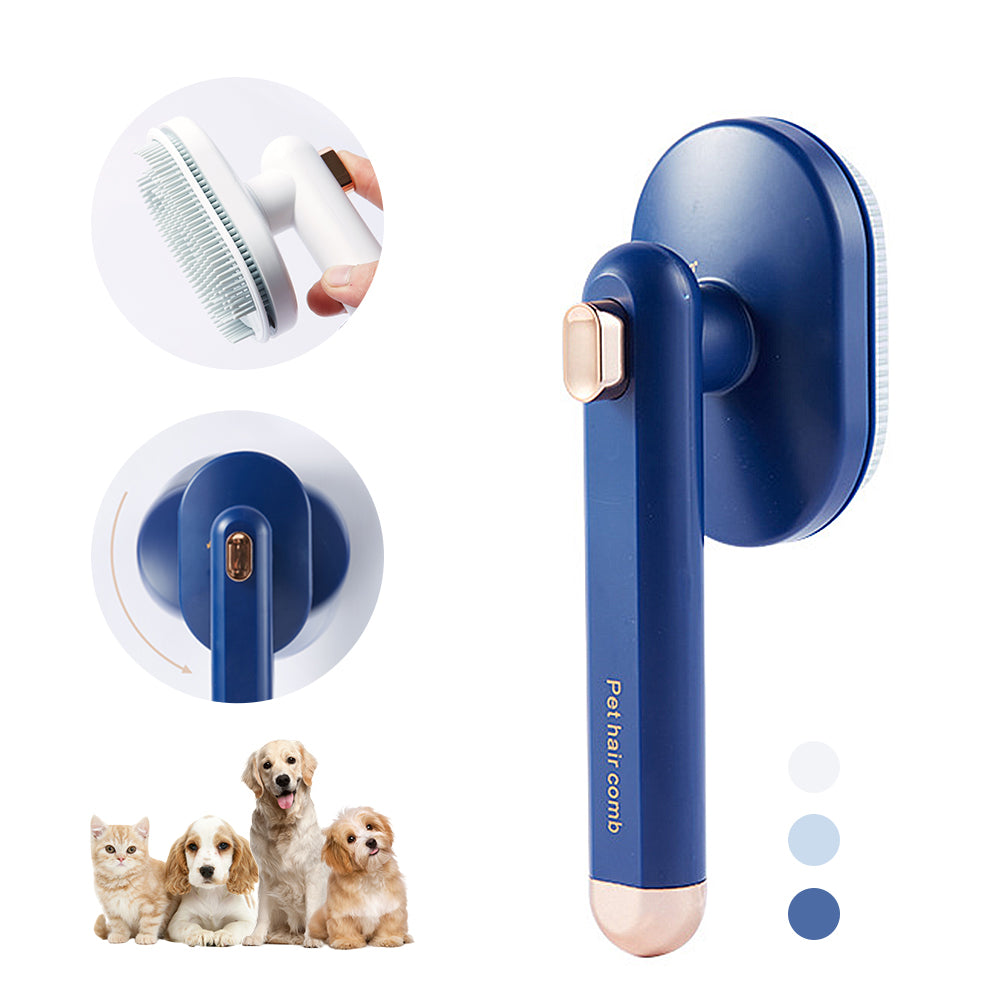 Say Goodbye to Shedding Season Self-Cleaning Arc Needle Deshedding Comb