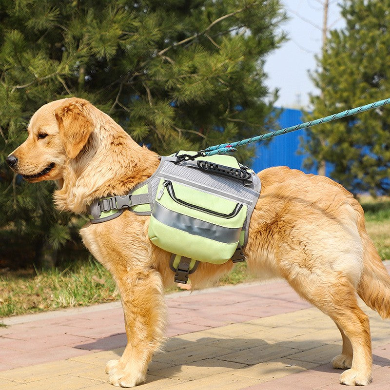 Durable Oxford cloth dog harness backpack for hiking and outdoor adventures