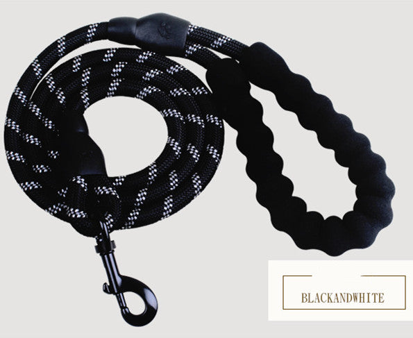 Durable reflective dog walking leash in multiple colors