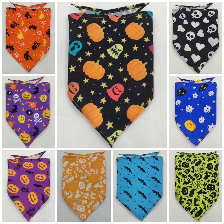 Tie-dye pet triangle bib scarf available in S and L sizes