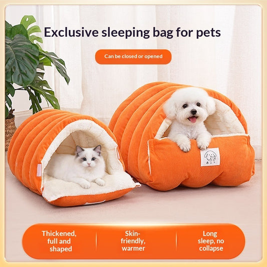 Quilted Cave Bed for Cats & Small Dogs
