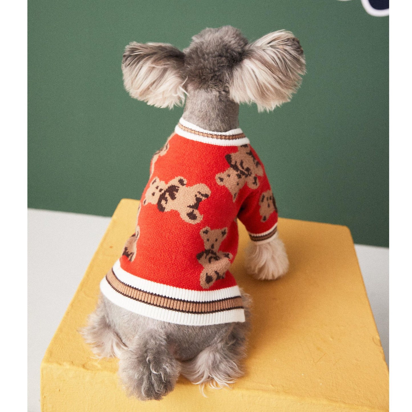 V-Neck Striped Pet Sweater Vest