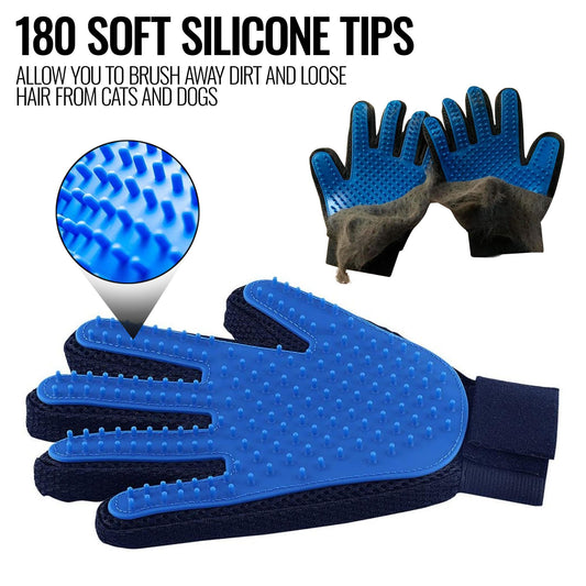 Deshedding Pet Grooming Gloves (Pair)