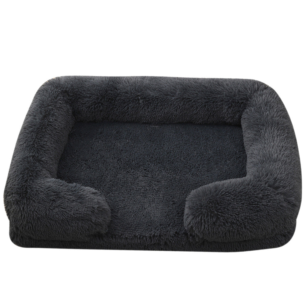 Calming Plush Rectangular Pet Bed