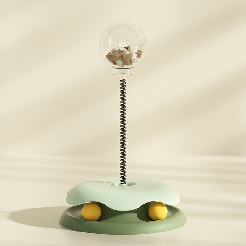 Cat Treat Turntable & Spring Ball Toy