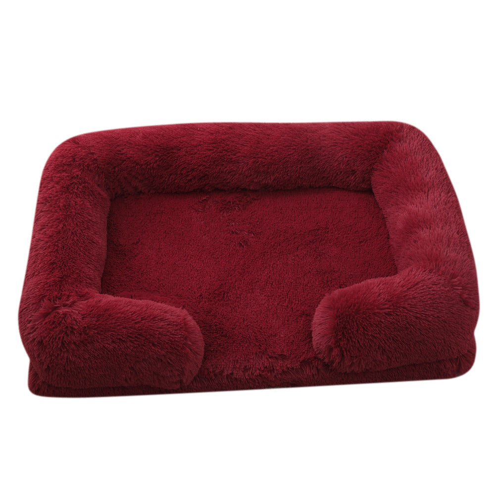 Calming Plush Rectangular Pet Bed