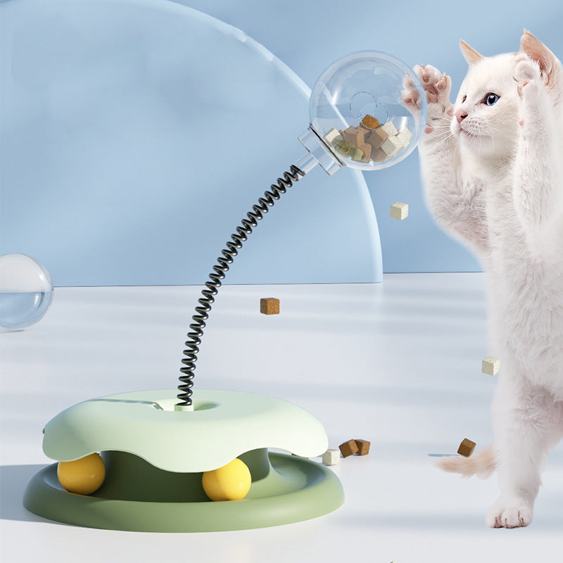Cat Treat Turntable & Spring Ball Toy
