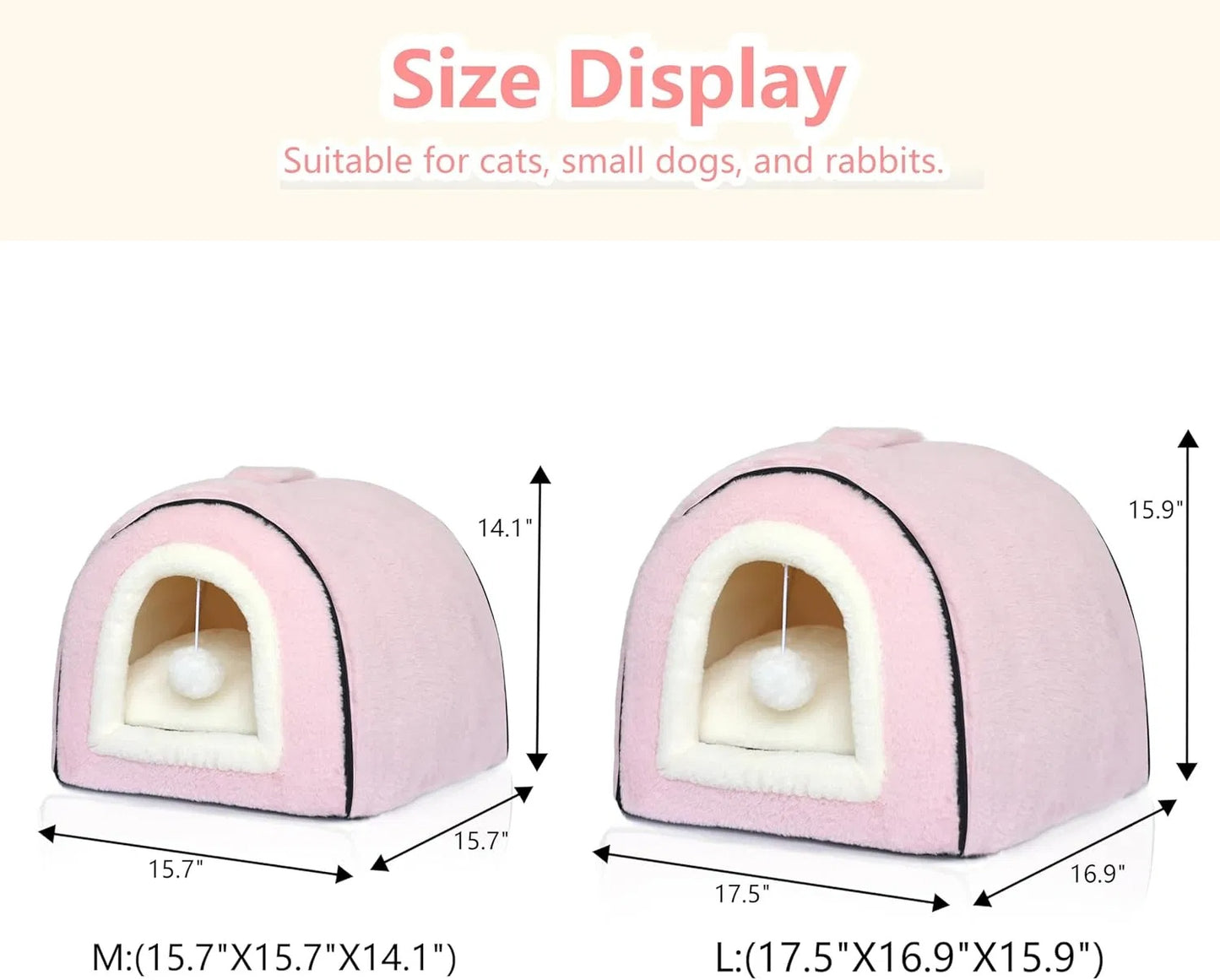 Foldable Cat Cave Bed semi-enclosed house