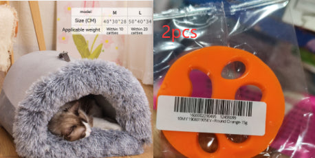 Ultra-Soft Long Fur Pet Nest Bed