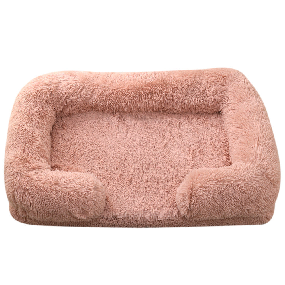 Calming Plush Rectangular Pet Bed
