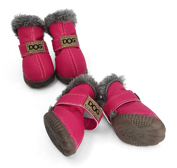 Warm Plush Snow Boots for Dogs