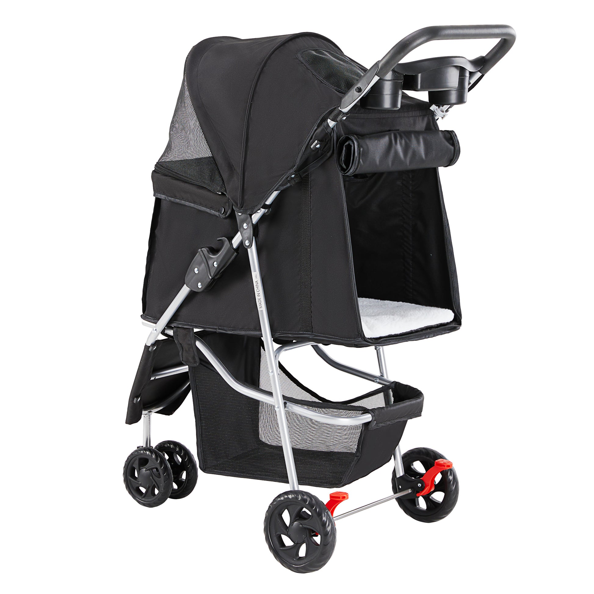 Take Your Pet on Every Errand Spacious Foldable Pet Stroller Cart