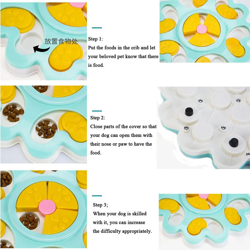 Flower Slow Feeder Dog Bowl
